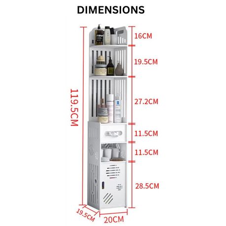 Multilayer Bathroom Storage Organizer Corner Cabinet With Tissue Box