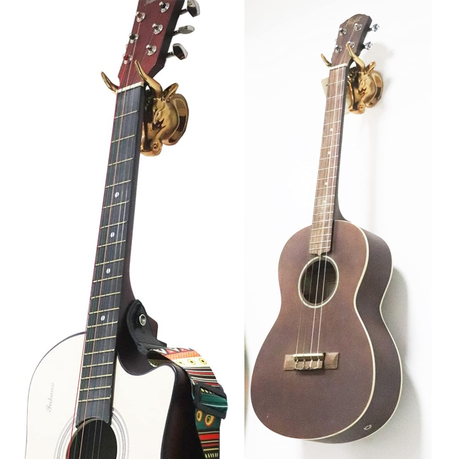 Close-up of Bull Head Guitar Hook with Scratch Protection Padding