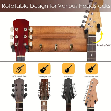 Dual Guitar Hanger for Acoustic & Electric Guitars