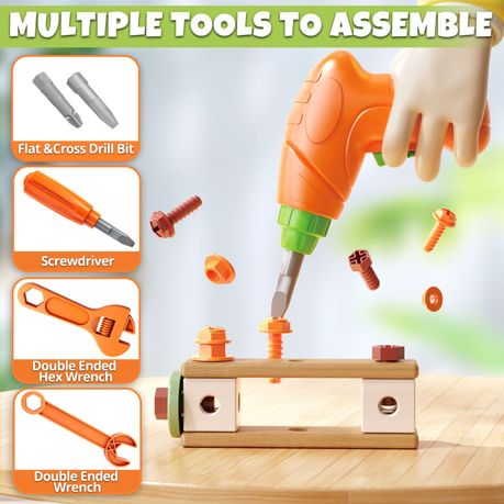 Parent and child playing with STEM construction kit