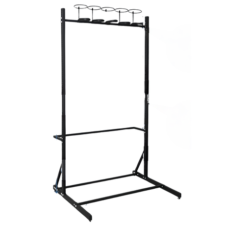 5 Bikes Freestanding Vertical Bike Rack Storage with Helmet Holders Home
