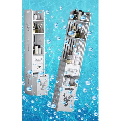 Multilayer Bathroom Storage Organizer Corner Cabinet With Tissue Box
