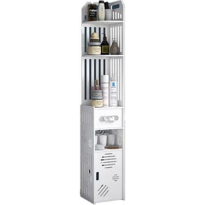 Multilayer Bathroom Storage Organizer Corner Cabinet With Tissue Box