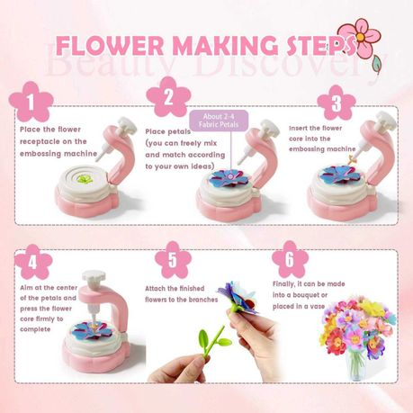 Full set: petals, flower cores, branches, vase, bouquet papers, bases