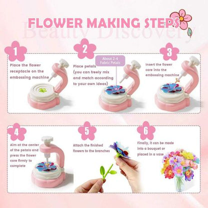 Full set: petals, flower cores, branches, vase, bouquet papers, bases