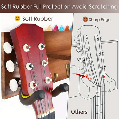 Double Guitar Holder Wall Mount | Dual Guitar Hanger with Shelf South Africa