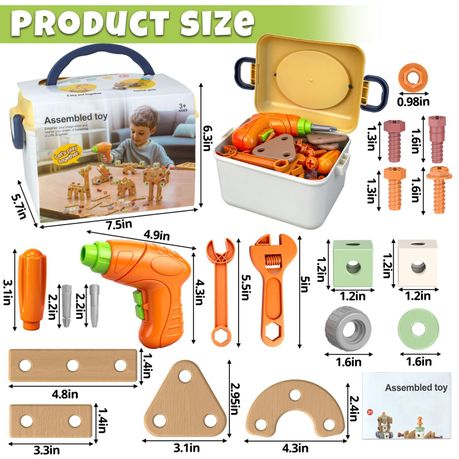 STEM Construction Toys Kit for Kids | 158-Piece Building Set South Africa