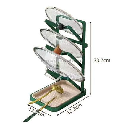 3-Tier Pot Lid Holder in SA. Heavy-duty iron kitchen organizer for pot lids