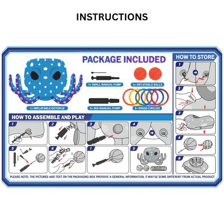 Octopus Pool Toys for Kids | Inflatable Pool Game Set South Africa