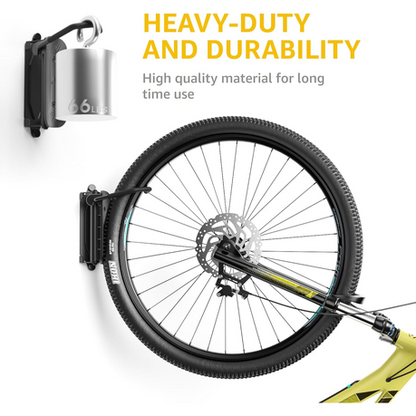 Space-Saving Garage Bike Wall Hanger – Supports Road, MTB, and E-Bikes