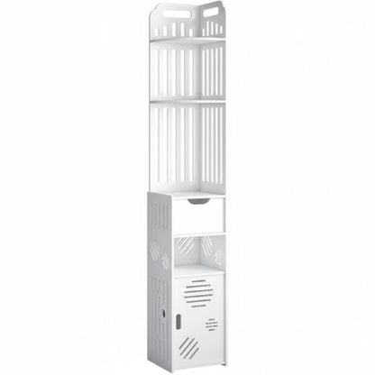 Multilayer Bathroom Storage Organizer Corner Cabinet With Tissue Box