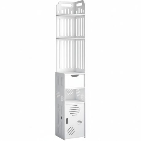 Multilayer Bathroom Storage Organizer Corner Cabinet With Tissue Box